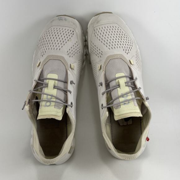 On Cloud 5 Coast Running Shoes Womens Size 10 White Beige Athletic Slip On - Picture 6 of 9
